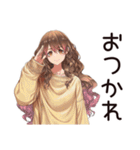 朝からやる気ゼロ★マイペース女子（個別スタンプ：36）