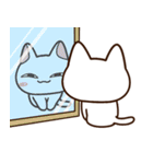 楽しくかわいいシロねこ（個別スタンプ：21）
