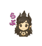 ゆるキャラ ブラック天使（個別スタンプ：3）