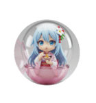 水色みなみちゃんカプセルトイ（個別スタンプ：1）