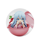 水色みなみちゃんカプセルトイ（個別スタンプ：2）