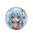 水色みなみちゃんカプセルトイ（個別スタンプ：4）