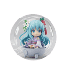 水色みなみちゃんカプセルトイ（個別スタンプ：7）