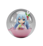 水色みなみちゃんカプセルトイ（個別スタンプ：8）