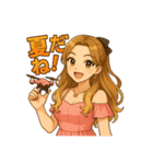 ドローン夏知(夏ver.)（個別スタンプ：1）