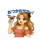 ドローン夏知(夏ver.)（個別スタンプ：3）