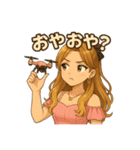 ドローン夏知(夏ver.)（個別スタンプ：7）