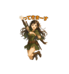 ファンタジー女子のほのぼのスタンプ（個別スタンプ：3）