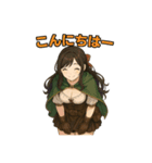 ファンタジー女子のほのぼのスタンプ（個別スタンプ：5）