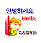 韓国語「ハングル」,日本語,英語 . 連絡用（個別スタンプ：9）