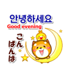 韓国語「ハングル」,日本語,英語 . 連絡用（個別スタンプ：11）