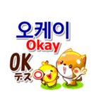 韓国語「ハングル」,日本語,英語 . 連絡用（個別スタンプ：16）