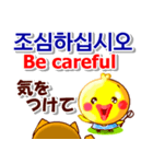 韓国語「ハングル」,日本語,英語 . 連絡用（個別スタンプ：22）