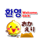 韓国語「ハングル」,日本語,英語 . 連絡用（個別スタンプ：24）