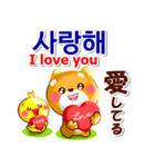 韓国語「ハングル」,日本語,英語 . 連絡用（個別スタンプ：30）