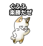強気と弱気の三毛猫（個別スタンプ：3）