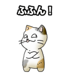 強気と弱気の三毛猫（個別スタンプ：5）
