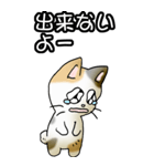 強気と弱気の三毛猫（個別スタンプ：21）