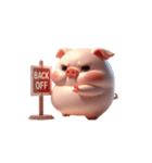ピンクのブタ毒舌返信スタンプ（個別スタンプ：7）