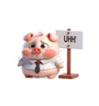 ピンクのブタ毒舌返信スタンプ（個別スタンプ：10）