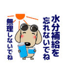 優しい気づかい ダックスフンド-犬好き 夏（個別スタンプ：9）