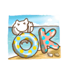 夏のでか文字とねこっち(再販)（個別スタンプ：2）