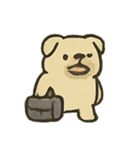お仕事ワンコの感情パック（個別スタンプ：1）