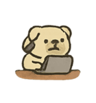 お仕事ワンコの感情パック（個別スタンプ：3）
