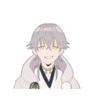 [刀剣乱舞]鶴丸リアクションスタンプ（個別スタンプ：1）