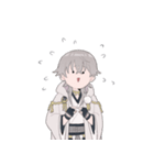 [刀剣乱舞]鶴丸リアクションスタンプ（個別スタンプ：4）