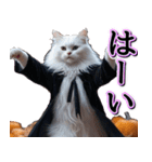 飛び出す★秋を感じる・白猫【仮装多め】（個別スタンプ：9）