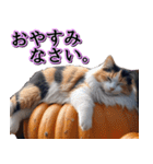 飛び出す★秋を感じる・三毛猫ハロウィン（個別スタンプ：8）