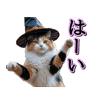 飛び出す★秋を感じる・三毛猫ハロウィン（個別スタンプ：9）