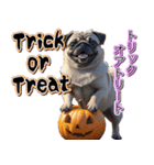 飛び出す★秋を感じる・パグ犬ハロウィン（個別スタンプ：18）