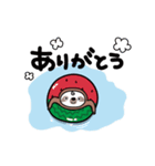 【動く】夏のチビもなまけものとちゃうよ（個別スタンプ：9）