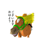 駆ける3D ！ボク競馬中2（個別スタンプ：1）