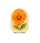 パンジーの花シリーズ:Pansy flowers（個別スタンプ：7）