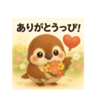 ふわふわすずめの「ぴ」日常スタンプ（個別スタンプ：5）