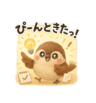 ふわふわすずめの「ぴ」日常スタンプ（個別スタンプ：22）
