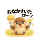 ふわふわすずめの「ぴ」日常スタンプ（個別スタンプ：35）