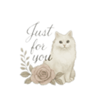 アンティークねこ＆うさぎ（個別スタンプ：1）