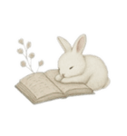 アンティークねこ＆うさぎ（個別スタンプ：14）