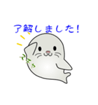 nobobi アニメ まじめなアザラシ（個別スタンプ：1）