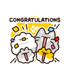 お祝いに使える！もこどりスタンプ（個別スタンプ：6）
