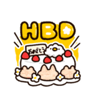 お祝いに使える！もこどりスタンプ（個別スタンプ：11）