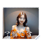 女の子 メッセージ スタンプ 40（個別スタンプ：14）