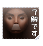 顔 メッセージ スタンプ 01（個別スタンプ：13）
