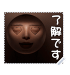 顔 メッセージ スタンプ 01（個別スタンプ：22）