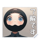 顔 メッセージ スタンプ 09（個別スタンプ：7）