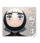 顔 メッセージ スタンプ 09（個別スタンプ：16）